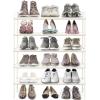 Simple Houseware 4-Tier Shoe Rack Storage Organizer 20-Pair, Grey(White)