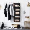 Simple Houseware 6 Shelf Hanging Closet Organizer, Gray(Black)