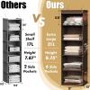 Simple Houseware 6 Shelf Hanging Closet Organizer, Gray(Brown)