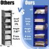 Simple Houseware 6 Shelf Hanging Closet Organizer, Gray(Dark Blue)