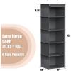 Simple Houseware 6 Shelf Hanging Closet Organizer, Gray(Dark Gray)