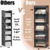 Simple Houseware 6 Shelf Hanging Closet Organizer, Gray(Dark Gray)