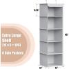 Simple Houseware 6 Shelf Hanging Closet Organizer, Gray(Grey)
