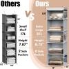 Simple Houseware 6 Shelf Hanging Closet Organizer, Gray(Grey)