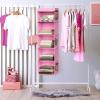 Simple Houseware 6 Shelf Hanging Closet Organizer, Gray(Pink)