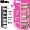 Simple Houseware 6 Shelf Hanging Closet Organizer, Gray(Pink)