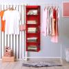 Simple Houseware 6 Shelf Hanging Closet Organizer, Gray(Red)