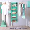 Simple Houseware 6 Shelf Hanging Closet Organizer, Gray(Turquoise)