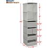 Simple Houseware 6 Shelf Hanging Closet Organizer with 5 Drawers Storage, Gray