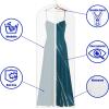 Simple Houseware 65-inch Clear Garment Bags with Zipper for Gowns, Suits, Dresses, Costumes, Uniforms, 2 Pack(2 Pack – 65″)
