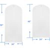 Simple Houseware 65-inch Clear Garment Bags with Zipper for Gowns, Suits, Dresses, Costumes, Uniforms, 2 Pack(5 Pack – 40″ 50″)