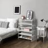 Simple Houseware 6-Tier Shoe Rack Storage Organizer w/Side Hanging Bag, Grey(White)
