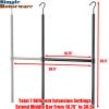 Simple Houseware Adjustable Closet Hanging Rod, Chrome(Black)