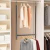 Simple Houseware Adjustable Closet Hanging Rod, Chrome(Black)