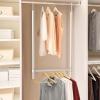 Simple Houseware Adjustable Closet Hanging Rod, Chrome(White)