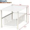 Simple Houseware Chrome Metal Stackable Storage Rack, 16.75 in L x 10.8 in W x 10.25 in H(White)