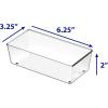 Simple Houseware Clear Drawer Organizer for Office Bin Desk Storage, Assorted Size, 6 Packs(M)