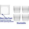Simple Houseware Clear Drawer Organizer for Office Bin Desk Storage, Assorted Size, 6 Packs(Small)