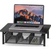 Simple Houseware Computer Monitor Riser with Drawer, Black