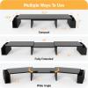 Simple Houseware Desk Dual Monitor Stand Riser with Drawer, Black(Black)