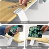 Simple Houseware Desk Dual Monitor Stand Riser with Drawer, Black(Oak)