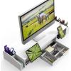 Simple Houseware Desk Dual Monitor Stand Riser with Drawer, Black(White)