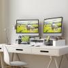 Simple Houseware Desk Dual Monitor Stand Riser with Drawer, Black(White)