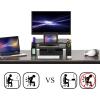 Simple Houseware Desk Monitor Stand Riser with Adjustable Organizer tray, Black(Black)