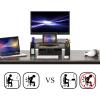 Simple Houseware Desk Monitor Stand Riser with Adjustable Organizer tray, Black(Espresso)