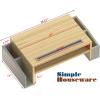 Simple Houseware Desk Monitor Stand Riser with Adjustable Organizer tray, Black(Oak)
