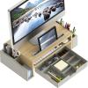 Simple Houseware Desk Monitor Stand Riser with Adjustable Organizer tray, Black(Oak)