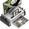 Simple Houseware Desk Monitor Stand Riser with Adjustable Organizer tray, Black(Panda)