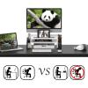 Simple Houseware Desk Monitor Stand Riser with Adjustable Organizer tray, Black(Panda)