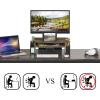 Simple Houseware Desk Monitor Stand Riser with Adjustable Organizer tray, Black(Rustic Brown)