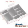 Simple Houseware Desk Monitor Stand Riser with Adjustable Organizer tray, Black(White)