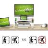 Simple Houseware Desk Monitor Stand Riser with Adjustable Organizer tray, Black(White)