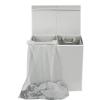 Simple Houseware Double Laundry Hamper with Lid and Removable Bags, Black(Grey)