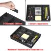 Simple Houseware Drawer Organizer Tray with 9 Adjustable Compartments, Black(Black)