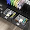 Simple Houseware Drawer Organizer Tray with 9 Adjustable Compartments, Black(Gray)