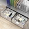 Simple Houseware Drawer Organizer Tray with 9 Adjustable Compartments, Black(White)