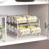 Simple Houseware Dual Row Front Loading Can Dispenser, Chrome(White)