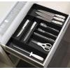 Simple Houseware Expandable Kitchen Drawer Flatware Organizer, Black/Gray(Back)
