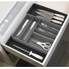 Simple Houseware Expandable Kitchen Drawer Flatware Organizer, Black/Gray(Black/Gray)