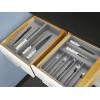 Simple Houseware Expandable Kitchen Drawer Flatware Organizer, Black/Gray(Gray)