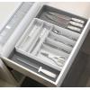 Simple Houseware Expandable Kitchen Drawer Flatware Organizer, Black/Gray(Gray/White)