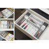 Simple Houseware Expandable Kitchen Drawer Flatware Organizer, Black/Gray(Gray/White)