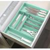 Simple Houseware Expandable Kitchen Drawer Flatware Organizer, Black/Gray(Turquoise)