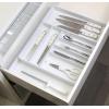 Simple Houseware Expandable Kitchen Drawer Flatware Organizer, Black/Gray(White)