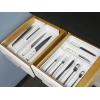 Simple Houseware Expandable Kitchen Drawer Flatware Organizer, Black/Gray(White)