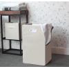 Simple Houseware Foldable Closet Laundry Hamper Basket, Black(Beige)